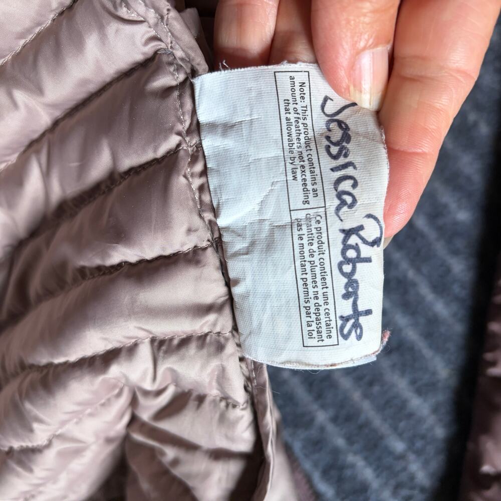 Eddie Bauer Astoria Down Parka Size Large Hooded Brown Long - Picture 7 of 9